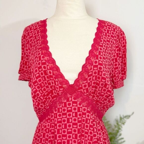 FREE PEOPLE Marley Maxi Dress | medium | geometric print - Picture 2 of 15